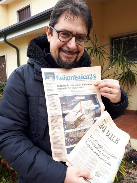 Dario Zaccariotto con il "suo" Enigmistica24